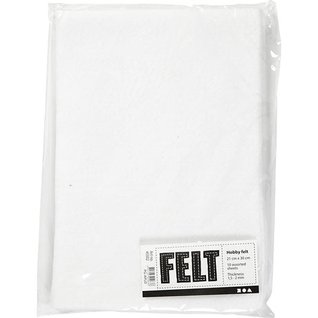 Creativ empresa hobby fieltro blanco a4, 10 hojas