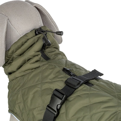 Trixie abrigo para perros - verde oliva 40 cm - impermeable, ajustable, forro polar