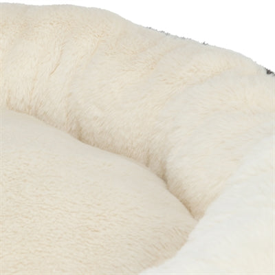 Trixie cama para perros leo soft redondo de felpa crema estampado leopardo