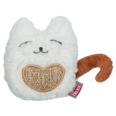 Trixie tela de peluche con gato con hierba gatera blanco beige