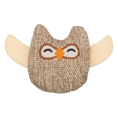 Trixie peluche de tela búho con hierba gatera beige