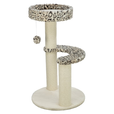 Trixie rascador leo estampado leopardo redondo crema