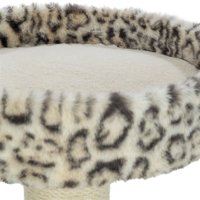 Trixie rascador leo estampado leopardo redondo crema