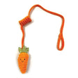 Bungee de zanahoria con parche atigrado para mascotas felices