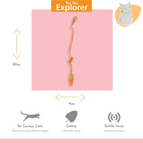 Bungee de zanahoria con parche atigrado para mascotas felices