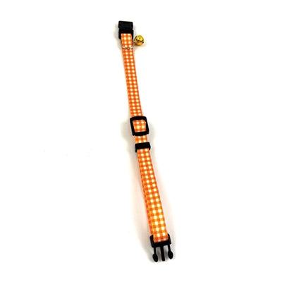 Happy pet tabby parche collar gato diamante naranja