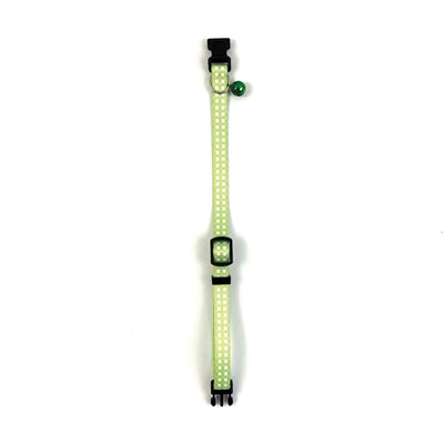 Happy pet tabby parche collar gato diamante verde