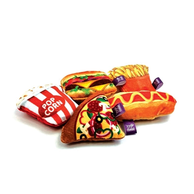 Happy pet tabby patch comida rápida con hierba gatera variada