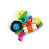 Juguete para rascar con rodillo de trinquete y parche atigrado Happy pet