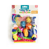 Paquete de juguetes con variación del parche Happy Pet Tabby