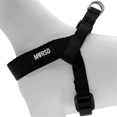 Morso mini arnés para perros ajustable reciclado negro