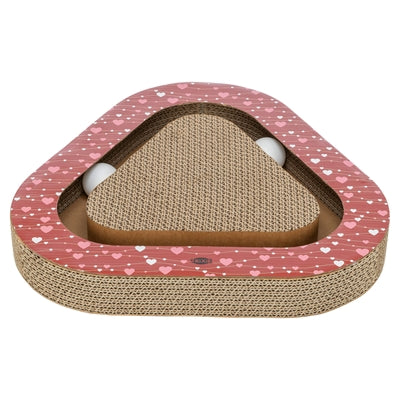 Trixie Rascador corazones con bolas triangular de cartón rojo