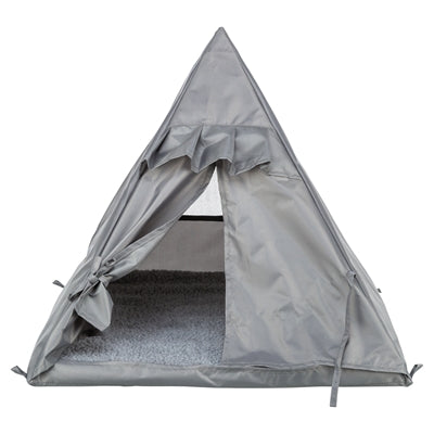 Trixie tipi con cesta para gatos samoa gris