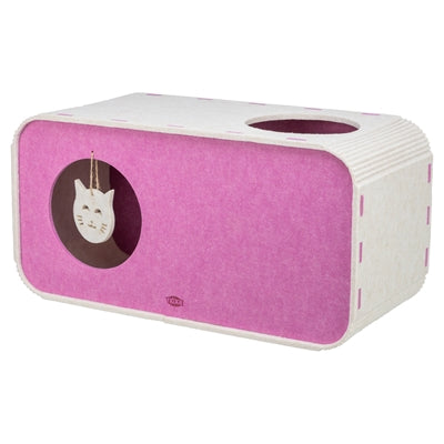 Trixie play box merle cuadrado fieltro rosa arena