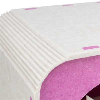 Trixie play box merle cuadrado fieltro rosa arena
