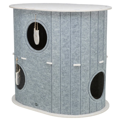 Trixie play box mara ovalada fieltro gris arena