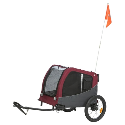 Trixie perro bicicleta gato gris rojo