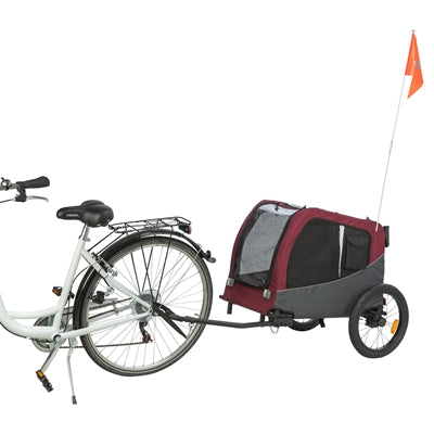 Trixie perro bicicleta gato gris rojo