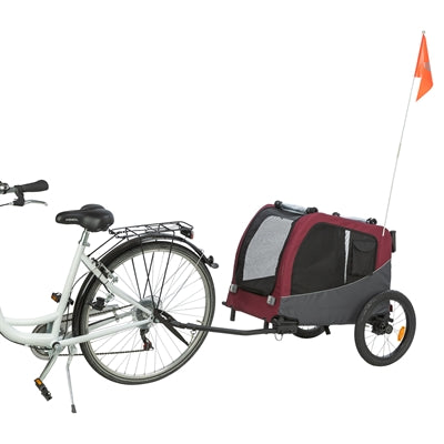 Trixie perro bicicleta gato gris rojo