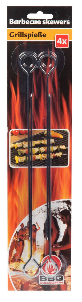 Pincho para barbacoa BBQ collection 24 cm, 4 piezas acero inoxidable