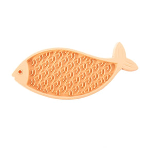 Martin tapete para lamer pez silicona amarillo