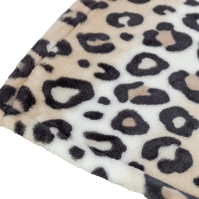 Trixie manta para perros leo peluche suave estampado leopardo crema