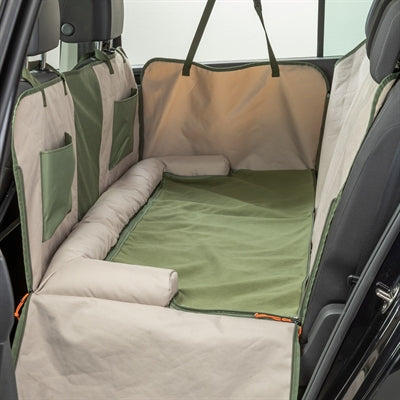 Trixie manta protectora para coche con funda reversible verde oliva beige