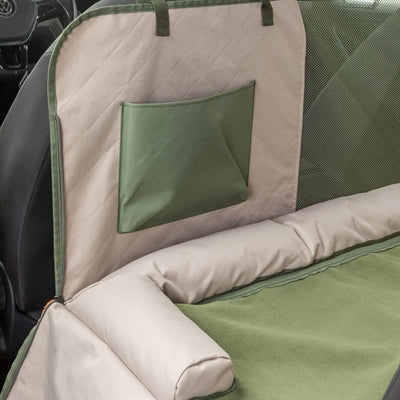 Trixie manta protectora para coche con funda reversible verde oliva beige