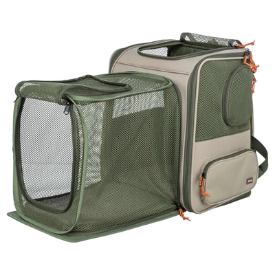 Trixie mochila rocco máximo 10 kg beige verde oliva