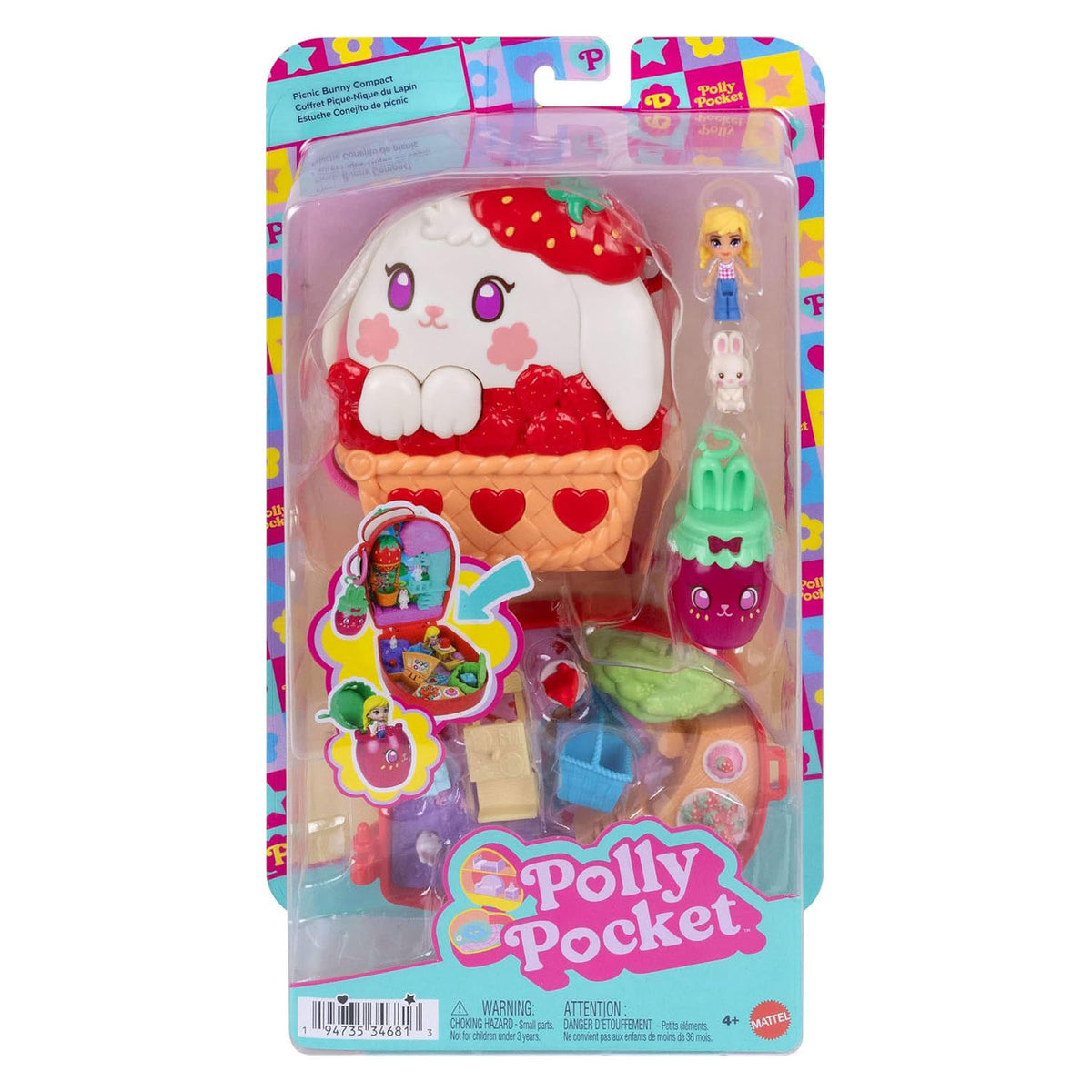 Pic polly pocket compact speelset knick van het konijn