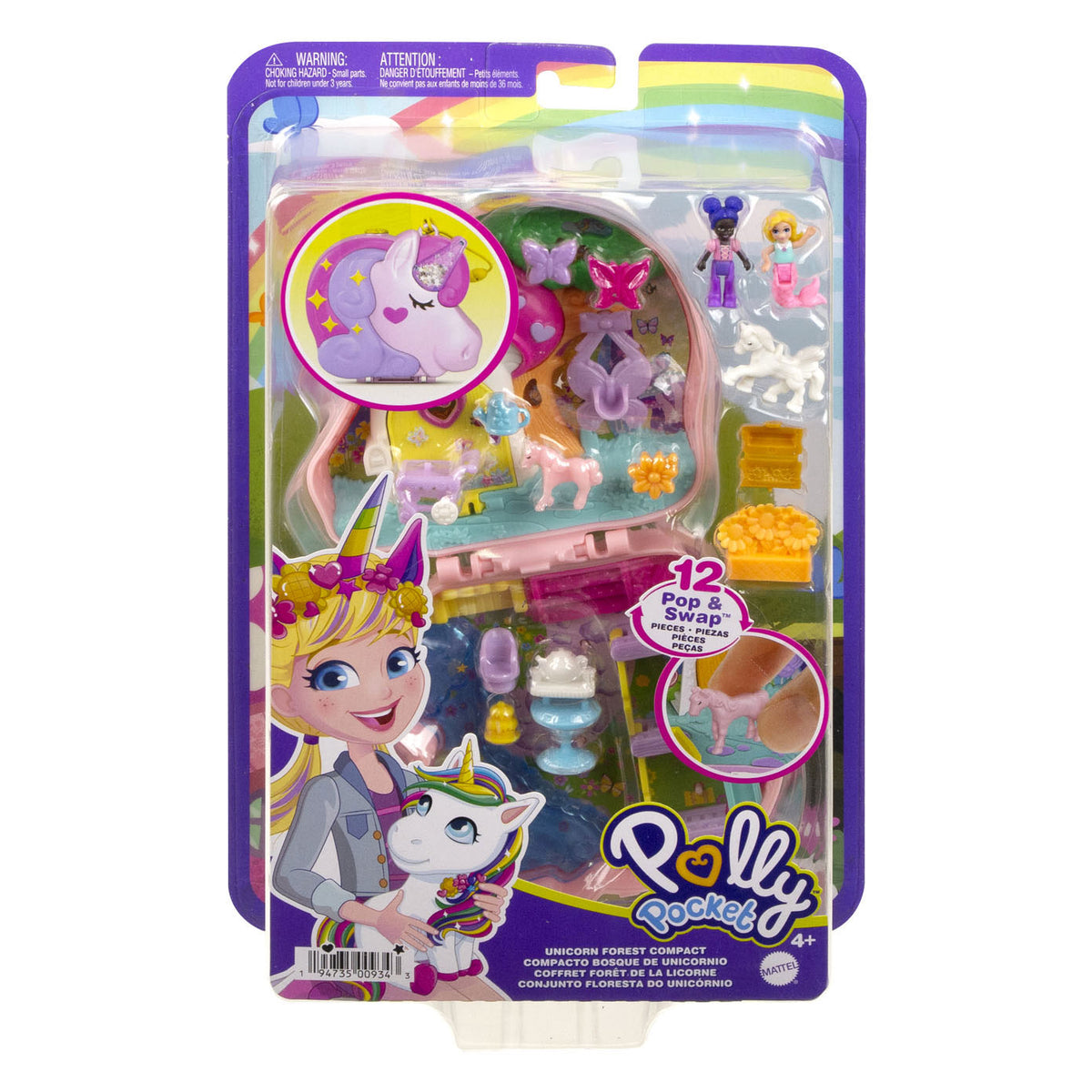 Fiesta del té de unicornio Polly Pocket de Mattel