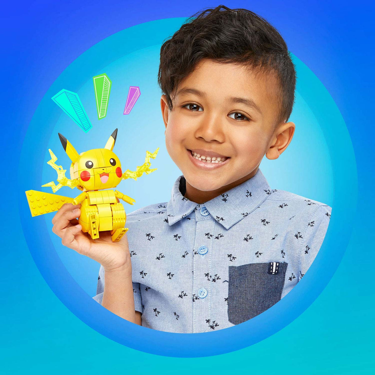 Mattel mega construx set de construcción pokémon - pikachu - 211 piezas.