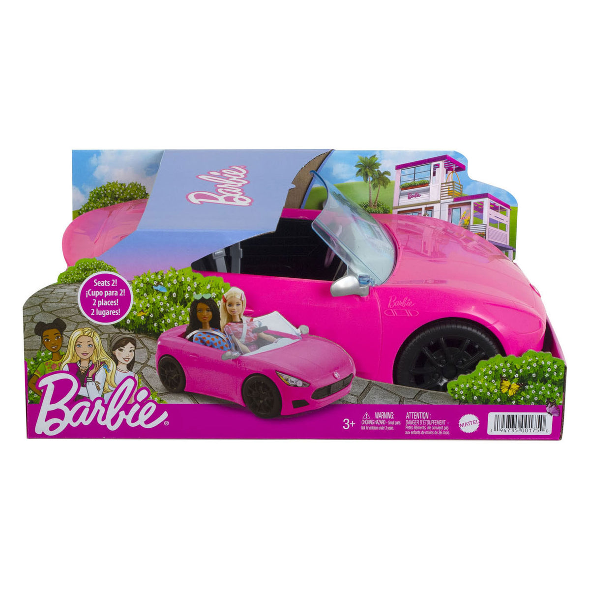 Coche descapotable Barbie Glam - vehículo de muñeca