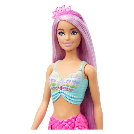 Barbie sirena rosa pelo largo