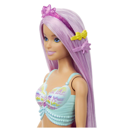 Barbie sirena rosa pelo largo