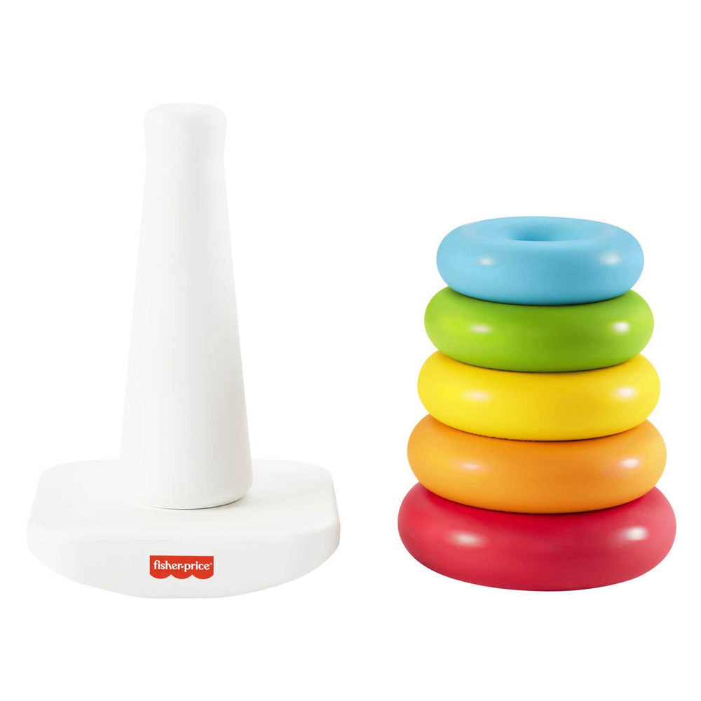 Pirámide de anillos de colores de Fisher-price - juguete apilable