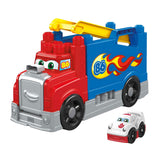 Mattel mega bloques de construcción y camión de carreras - 16 piezas.