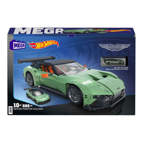 Juego de construcción Mattel mega hot wheels aston martin vulcan - 986 piezas.