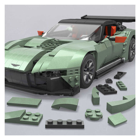 Juego de construcción Mattel mega hot wheels aston martin vulcan - 986 piezas.