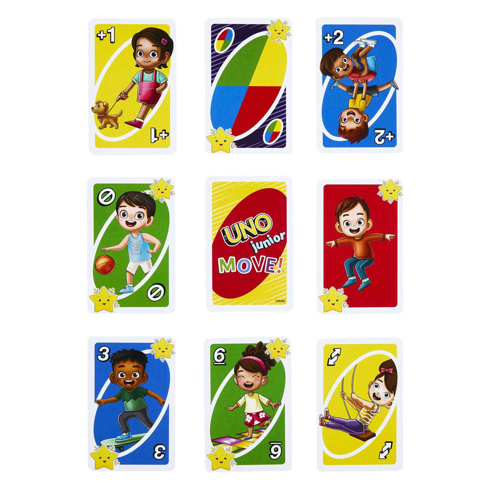 ¡Movimiento Uno Junior! juego de cartas