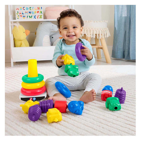 Mattel fisher price torre de apilamiento y cuentas de clic