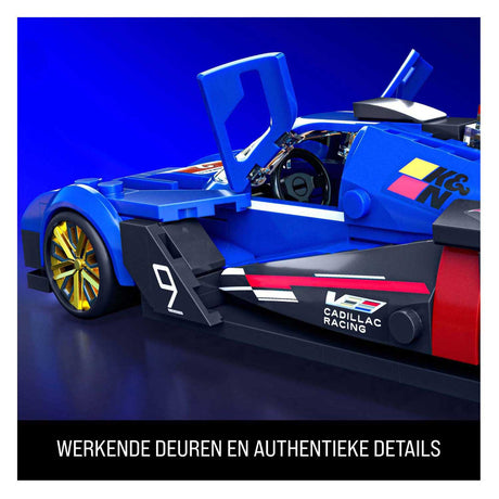 Hot Wheels Brick Shop Speed ​​Series Cadillac 1:32 Juego de construcción - 236 piezas.