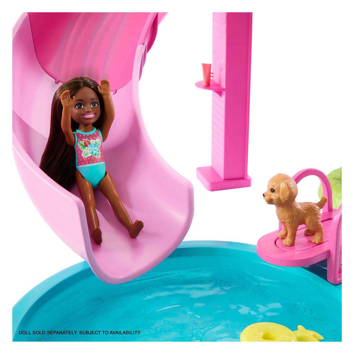Barbie Dream Pool: juego con tobogán, bañera de hidromasaje y más de 20 accesorios