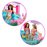 Barbie Dream Pool: juego con tobogán, bañera de hidromasaje y más de 20 accesorios