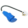 Cable adaptador enchufe inglés a contra enchufe CEE