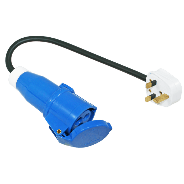 Cable adaptador enchufe inglés a contra enchufe CEE