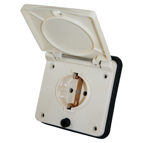 Toma de pared exterior Schuko beige para caravana y autocaravana - sin embalaje de venta