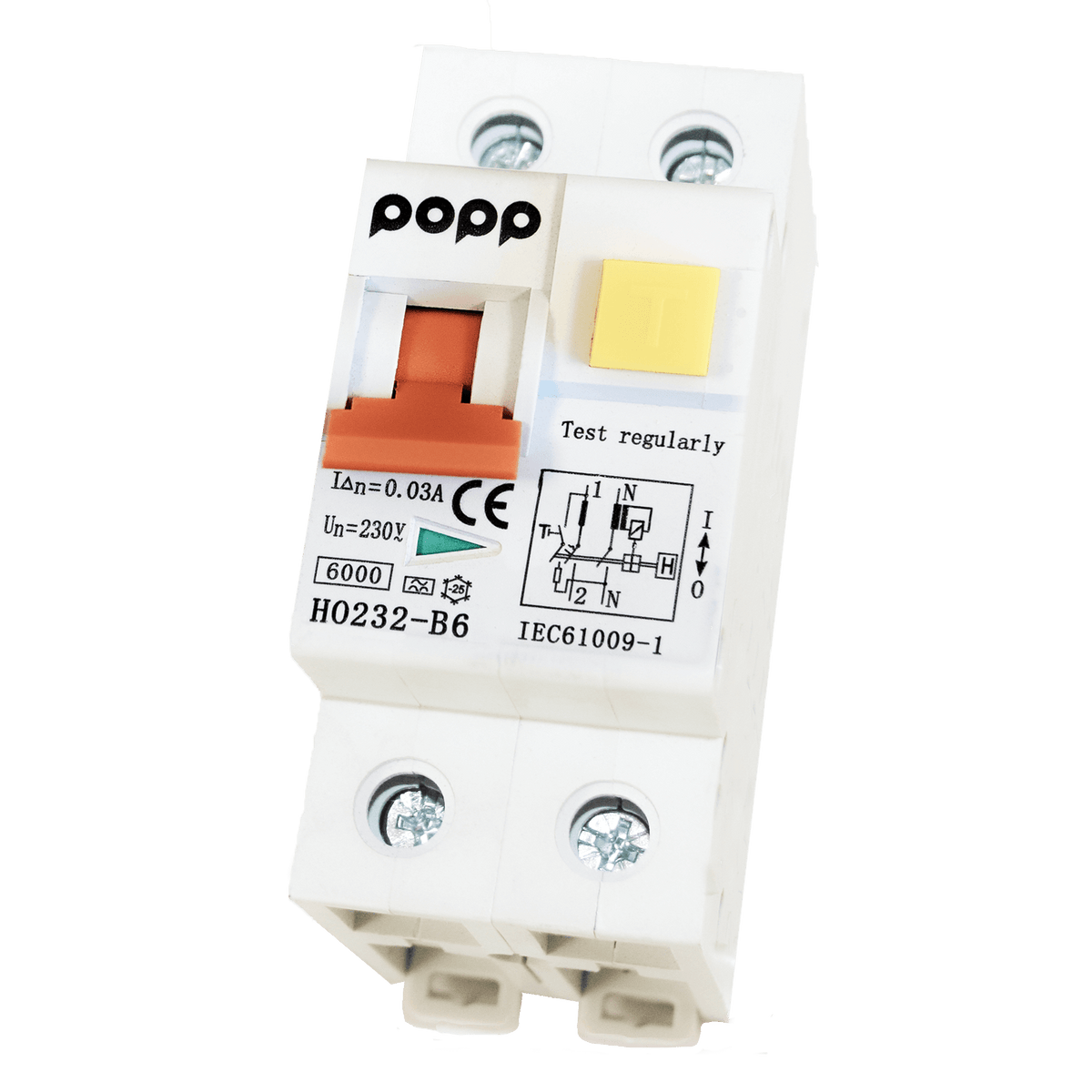 Disyuntor diferencial combinado 30ma b6a tipo a