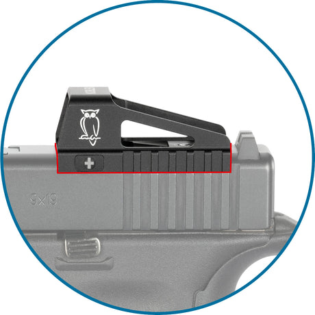 Noblex e-optics noblex red dot nv 1x23 os para glock mos (4.0 moa)