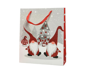 Bolsa regalo Decoris gnomos 8x18x24cm
